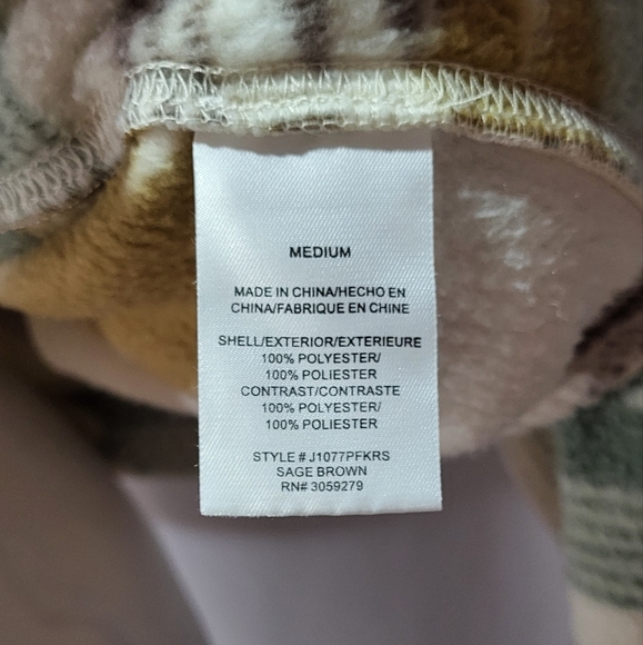 Weekends Everyday Women's Sage Brown Aztec Pattern Button Down Shacket Size Med - Picture 8 of 10